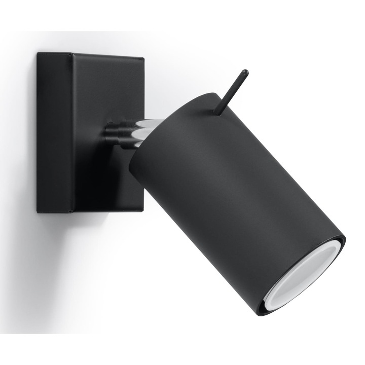 Fali lámpa, Sconce model, fekete, Gu10