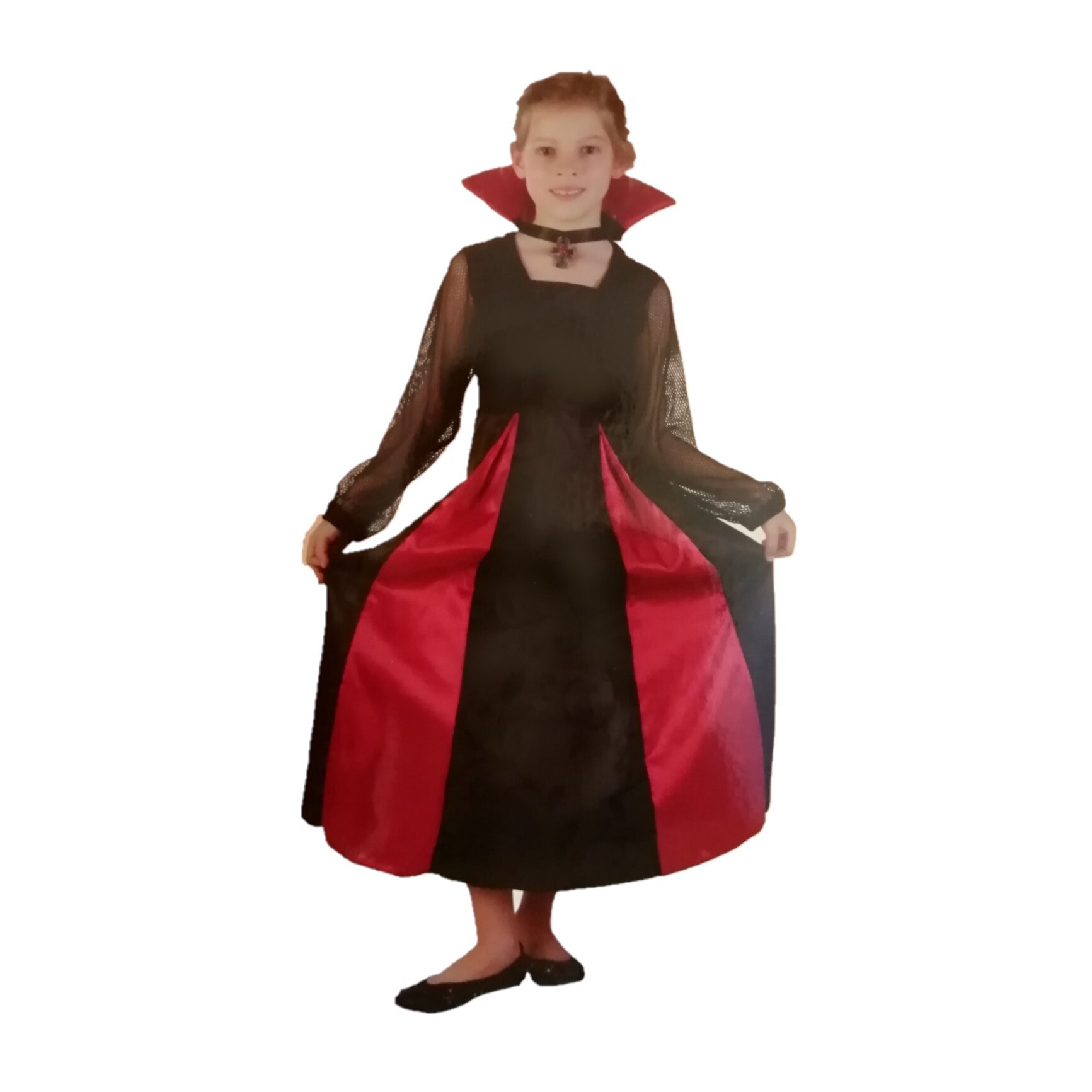 Costum , Printesa Vampir, copii, 5- 7 ani , multicolor, poliester