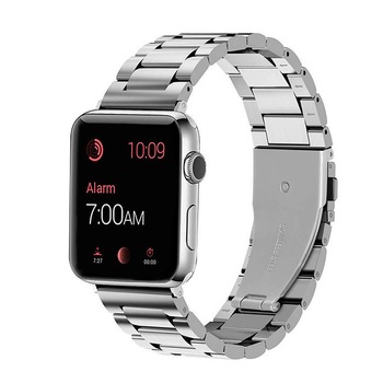 Curea Metalica pentru Apple Watch, Compatibila cu Apple Watch Seria 1/2/3/4/5/6, Argintiu, 40mm