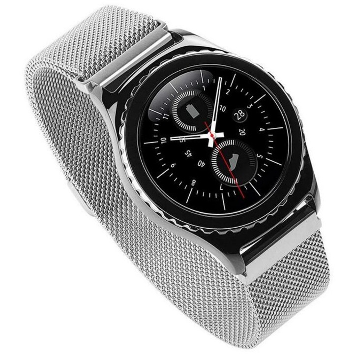 Curea Metalica Milanese Premium MTP Quick Release 22mm Argintiu pentru Huawei Watch GT