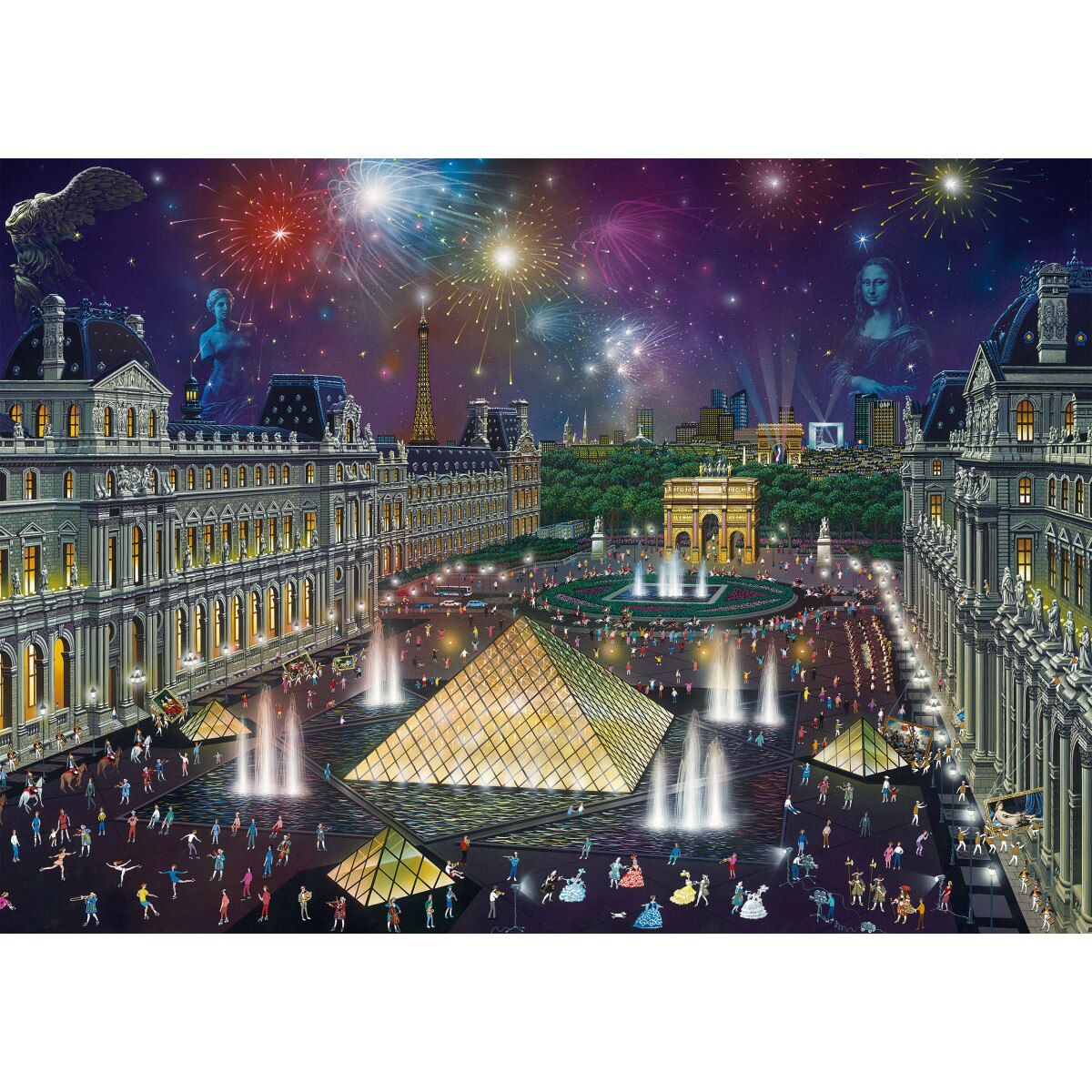 Puzzle Schmidt - Alexander Chen - Fireworks At The Louvre, 1.000 piese (59648)