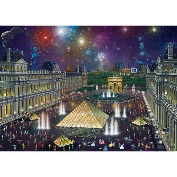 Puzzle Schmidt - Alexander Chen - Fireworks At The Louvre, 1.000 piese (59648) Puzzle Schmidt - Alexander Chen - Fireworks At The Louvre, 1.000 piese (59648)