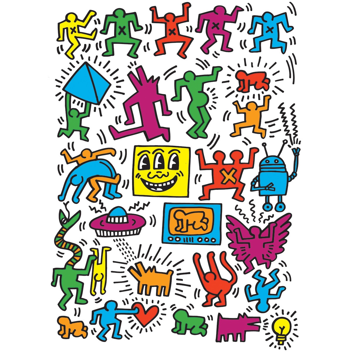 Puzzle Eurographics - Keith Haring - Collage by Keith Haring, 1.000 piese (6000-5513)