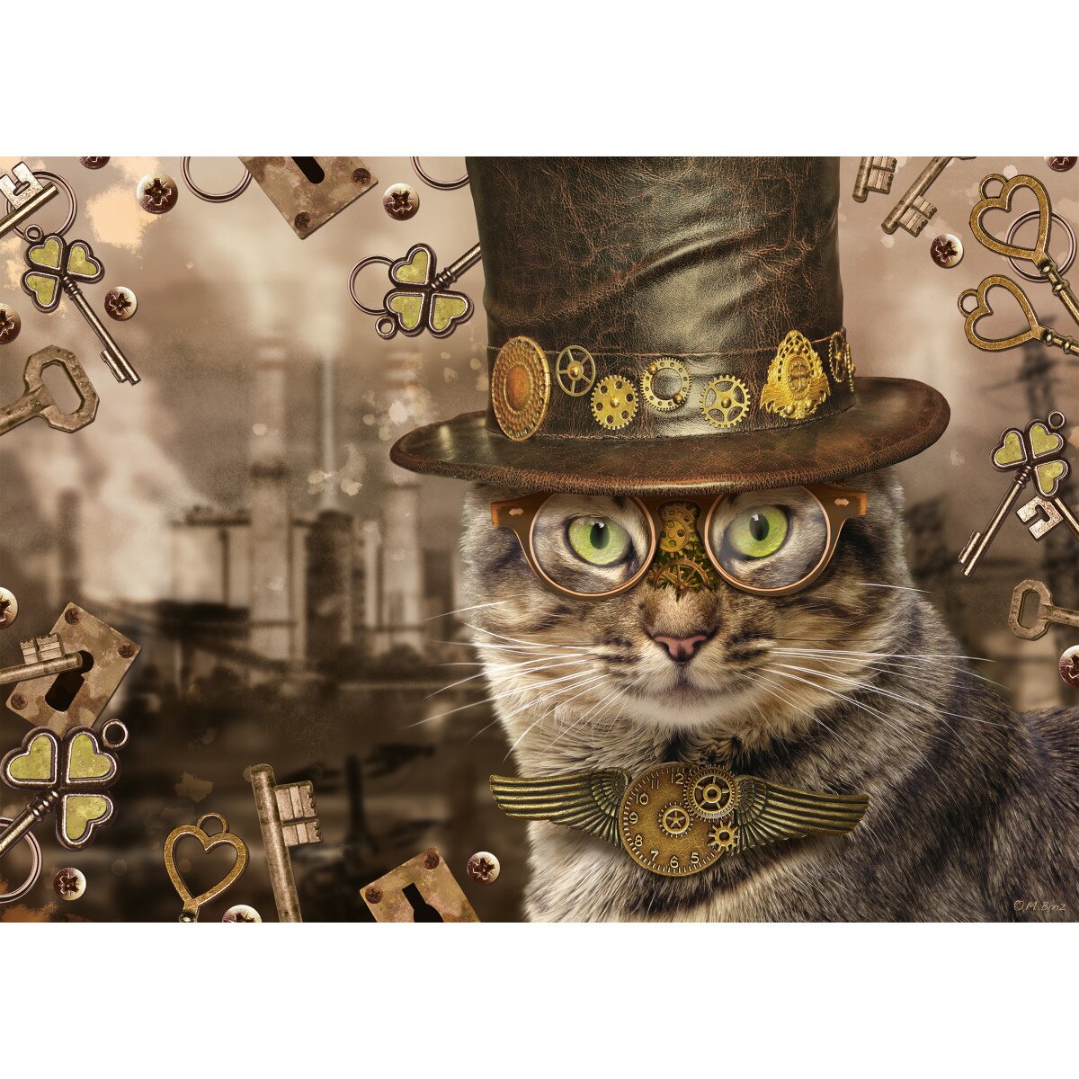 Puzzle Schmidt - Markus Binz - Steampunk Cat, 1.000 piese (59644)