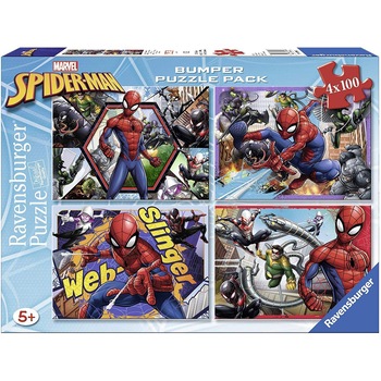 Puzzle Ravensburger - Spider-Man, 4x100 piese (06914) Puzzle Ravensburger - Spider-Man, 4x100 piese (06914)