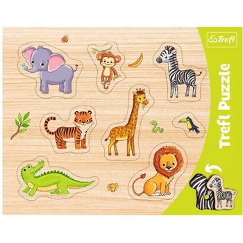 Puzzle Trefl - Wild Animals, 8 piese (31308) Puzzle Trefl - Wild Animals, 8 piese (31308)