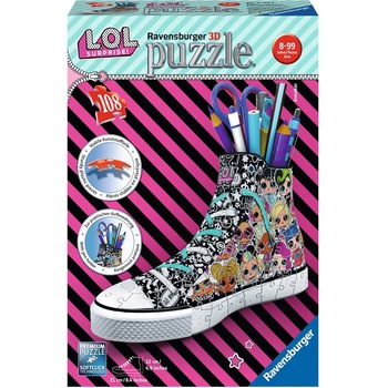Puzzle 3D Ravensburger - Sneaker - LOL, 108 piese (11163) Puzzle 3D Ravensburger - Sneaker - LOL, 108 piese (11163)