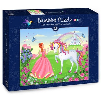 Puzzle Bluebird - The Princess and the Unicorn, 260 piese (70376) Puzzle Bluebird - The Princess and the Unicorn, 260 piese (70376)