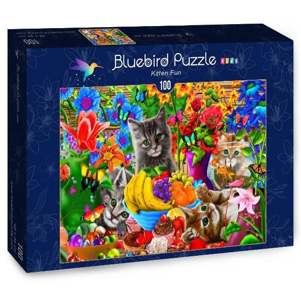 Puzzle Bluebird - Kitten Fun, 100 piese (70393)