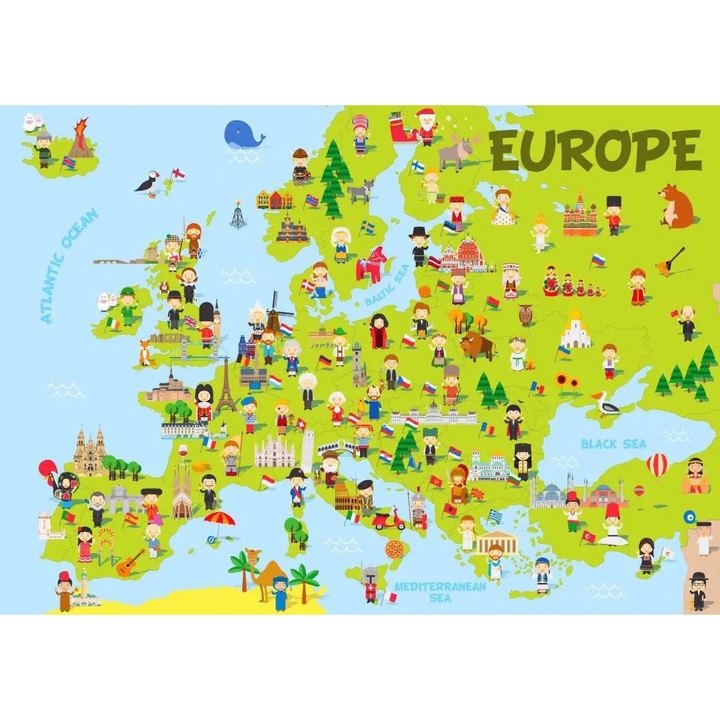 BlueBird - Puzzle Europa - 150 piese