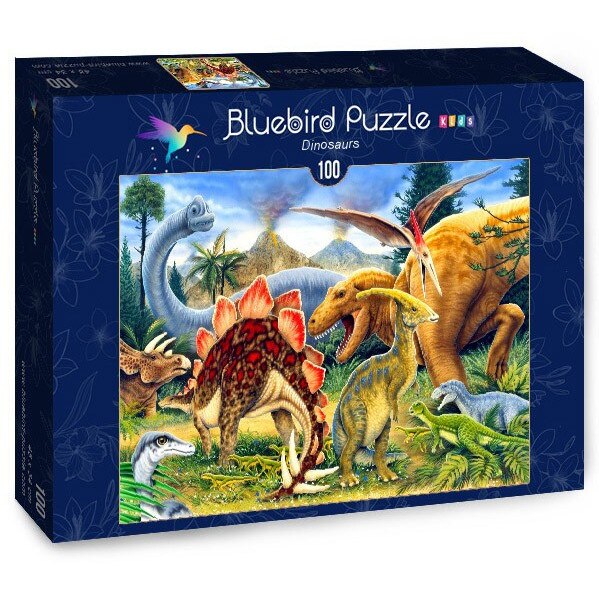 Puzzle Bluebird - Dinosaurs, 100 piese (70406)