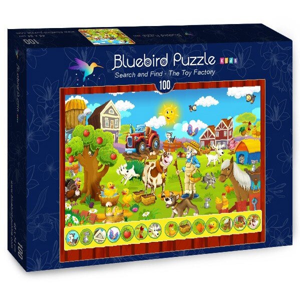Puzzle Bluebird - Search and Find - The Toy Factory, 100 piese (70349)