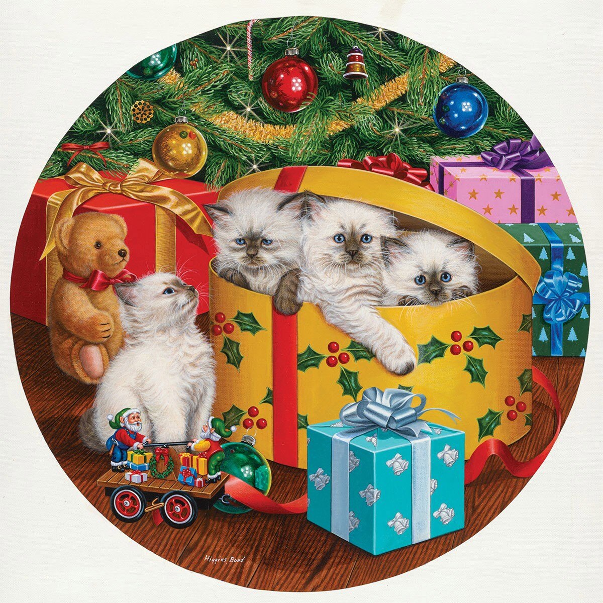 Puzzle rotund SunsOut - Can We Come Out Now?, 500 piese (Sunsout