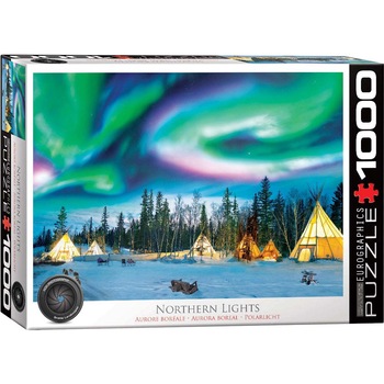 Puzzle Eurographics - Northern Lights - Yellowknife, 1.000 piese (6000-5435) Puzzle Eurographics - Northern Lights - Yellowknife, 1.000 piese (6000-5435)
