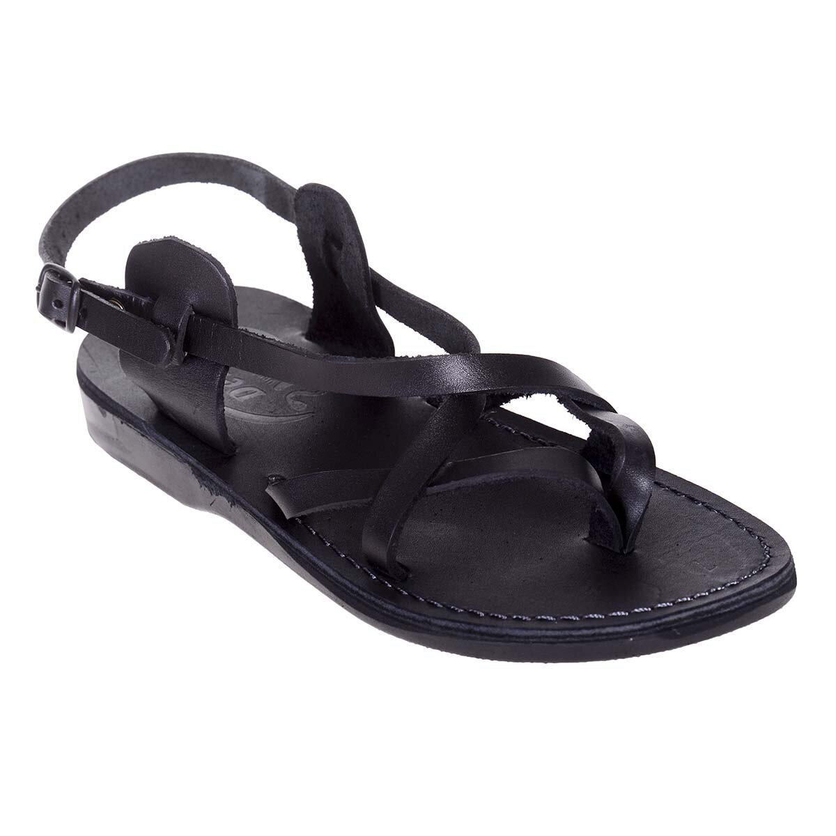 Sandale Romane V, dama, Sabrine, cu catarama, Negru