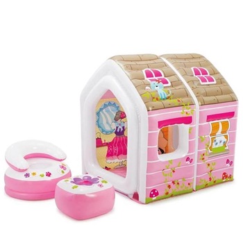 Casuta gonflabila pentru copii Felis, 124x109x122 cm, Roz/Alb Casuta gonflabila pentru copii Felis, 124x109x122 cm, Roz/Alb