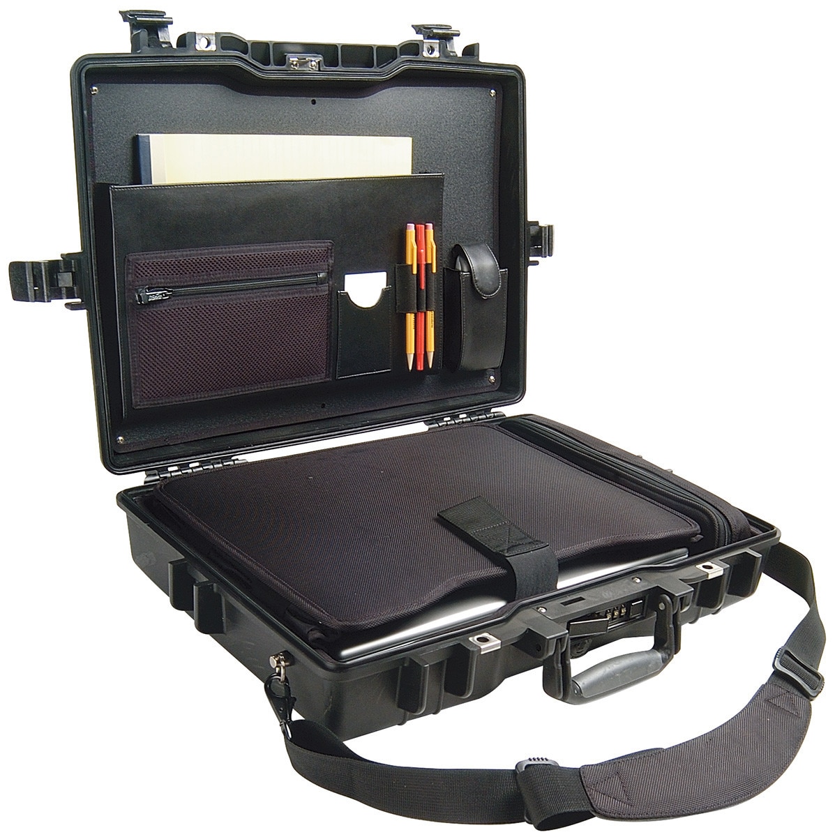 Servieta rigida laptop 17' Peli 1495CC1 "Protector Laptop Case", submersibila si antisoc, cu organizatoare si cifru