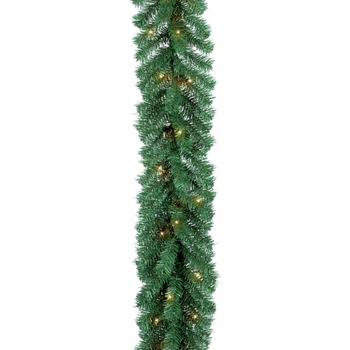 Ghirlanda decorativa Craciun, Kring, 50 LED-uri, cu lumina calda, 270x20 cm, Verde Ghirlanda decorativa Craciun, Kring, 50 LED-uri, cu lumina calda, 270x20 cm, Verde