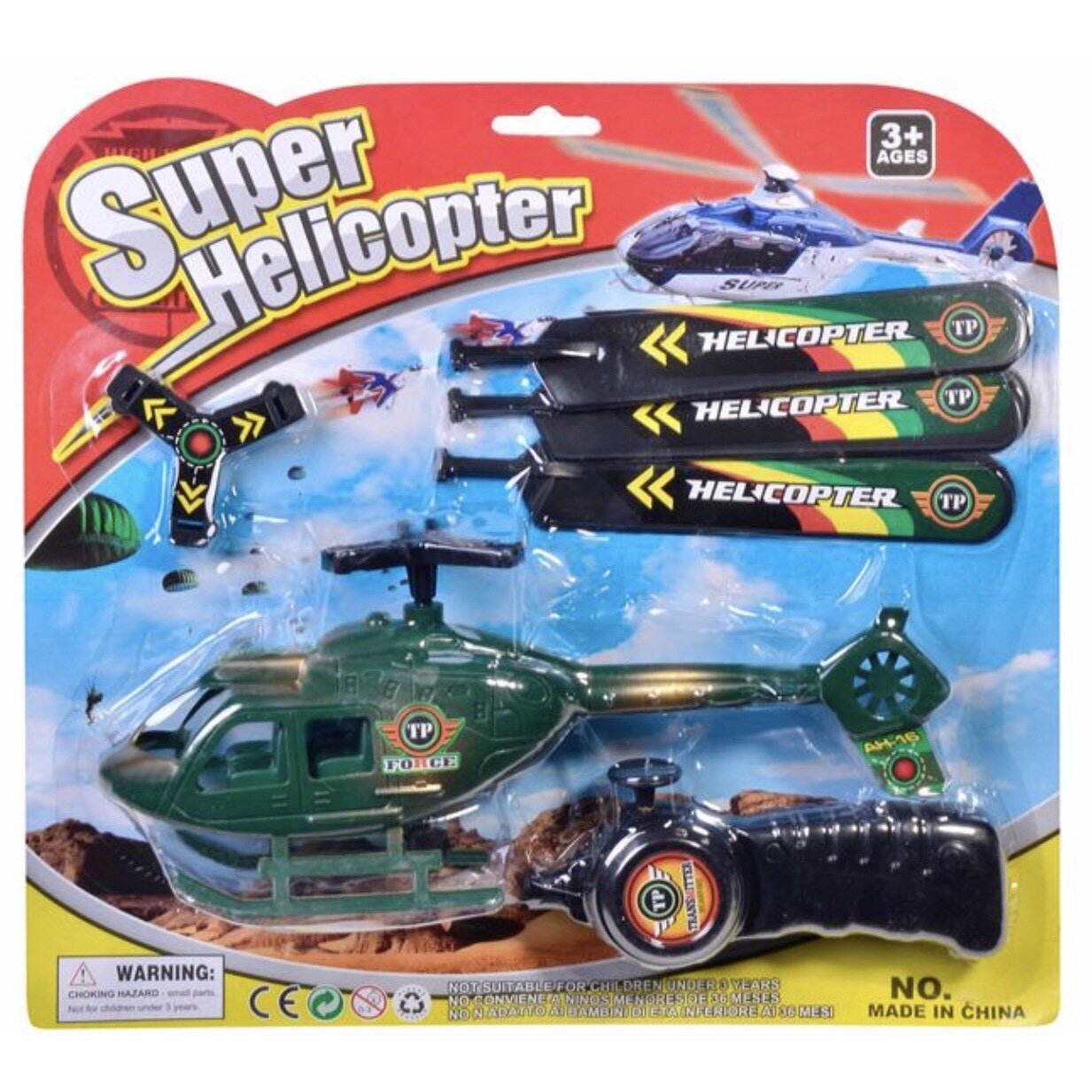 Elicopter militar zburator,pentru copii , ATS, din plastic