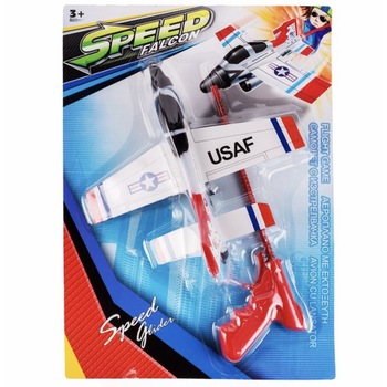 Avion zburator pe care il lansezi, din plastic, pentru copii , ATS, + 3 ani Avion zburator pe care il lansezi, din plastic, pentru copii , ATS, + 3 ani