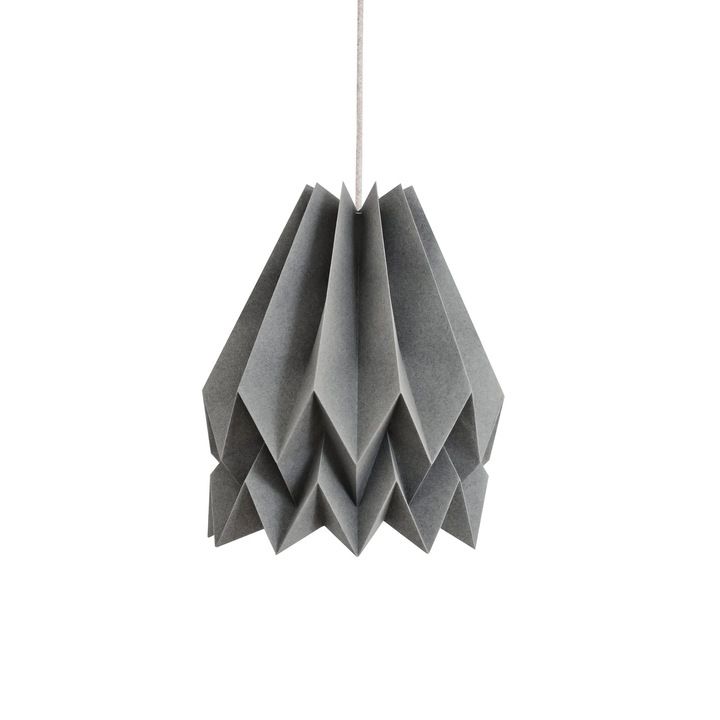 Pendul orikomi, Hartie, 100 cm, E27, Gri inchis