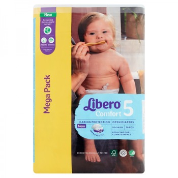 Scutece copii LIBERO Comfort Nr 5 junior 10-14 kg 78 buc Scutece copii LIBERO Comfort Nr 5 junior 10-14 kg 78 buc