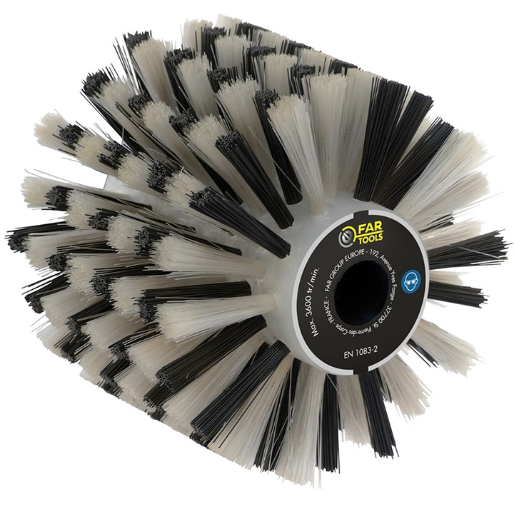 Perie fibre din plastic, pentru slefuitor / restaurator REX - Energybrush, 120x100 mm