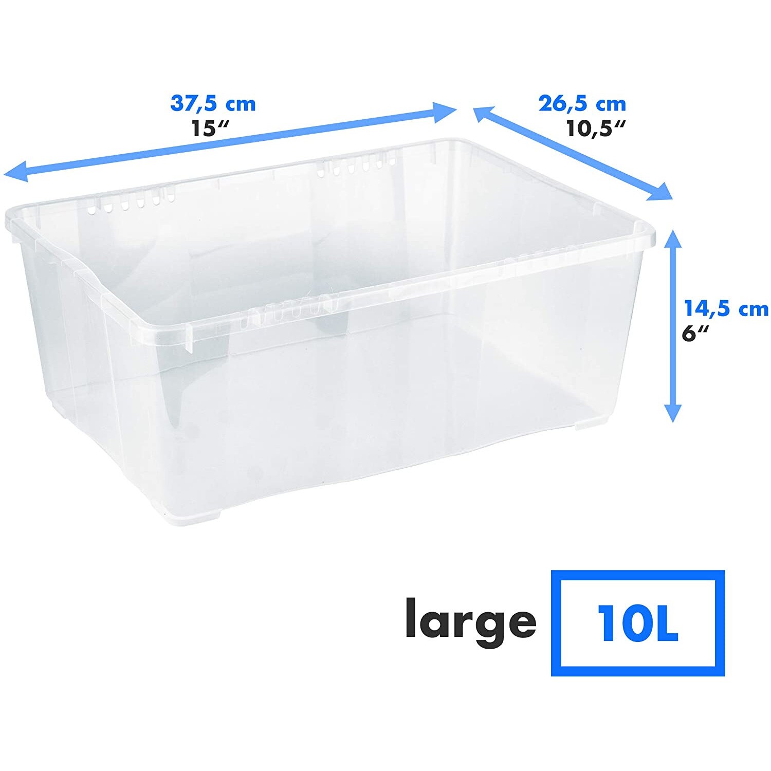junk fringe Simplify Set 5 buc, 10 litri, Cutie depozitare cu capac, FOXBOX, transparent, clips  inchidere - eMAG.ro
