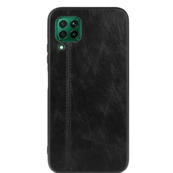 Husa Huawei P40 Lite Leather Coated Neagra Husa Huawei P40 Lite Leather Coated Neagra
