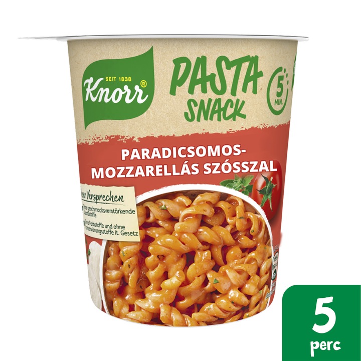 Promóciós csomag: 3 x KNORR Snack tészta paradicsomos-mozzarellás szósszal, 72 g