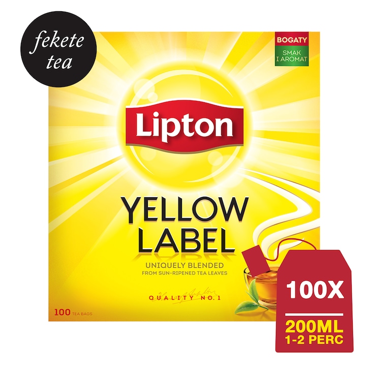 Lipton Yellow Label fekete tea, 100 filter