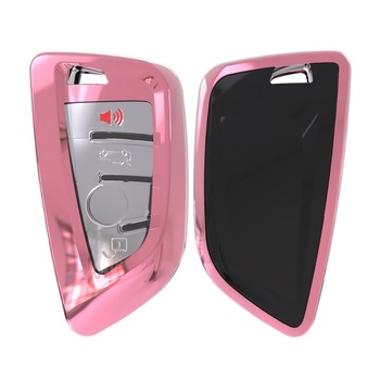 Husa Cheie Smartkey BMW 3/4 Butoane Seria G ROZ TPU+PC Husa Cheie Smartkey BMW 3/4 Butoane Seria G ROZ TPU+PC