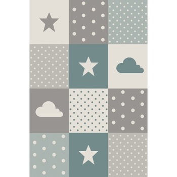 Covor Merinos, Pastel Kids 22755-253-Albastru 80 x 150 cm, densitate covor 3 KG/m², grosime covor 13 mm, numar noduri pe m² 290000 Covor Merinos, Pastel Kids 22755-253-Albastru 80 x 150 cm, densitate covor 3 KG/m², grosime covor 13 mm, numar noduri pe m² 290000