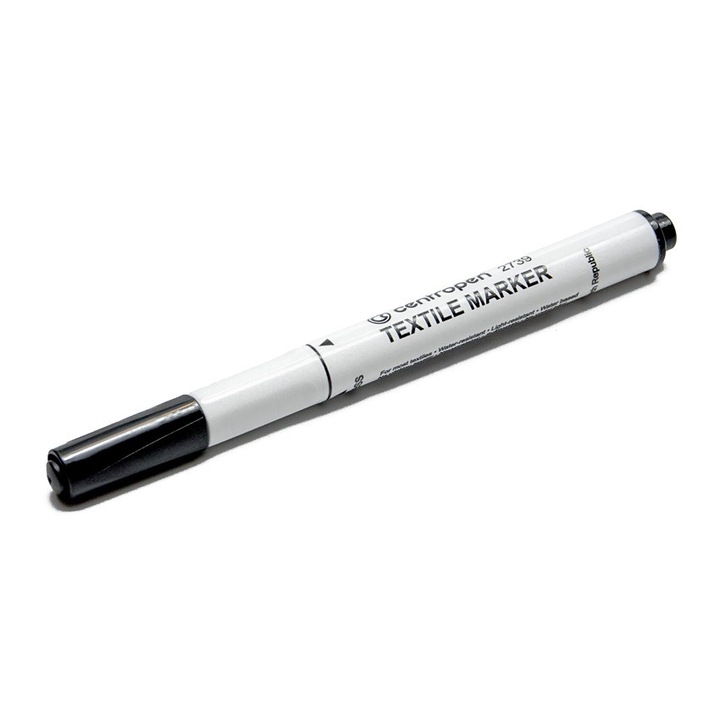 Jelölő textilekhez Centropen - fekete, hegy 1,8 mm