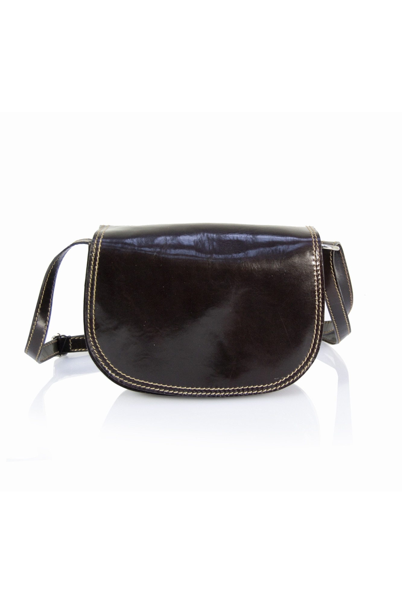 Geanta din piele, TRIESTE, EMILIO MASI, 66C009, MARO BRUN, 27x15x8 cm