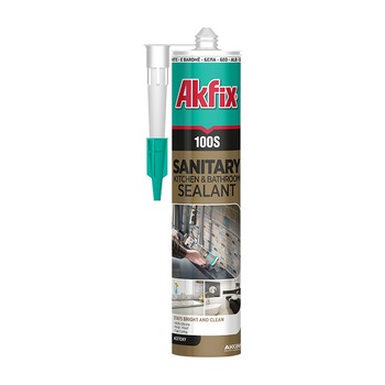 Silicon Sanitar Alb/Transparent Akfix 100S 280ml Silicon Sanitar Alb/Transparent Akfix 100S 280ml