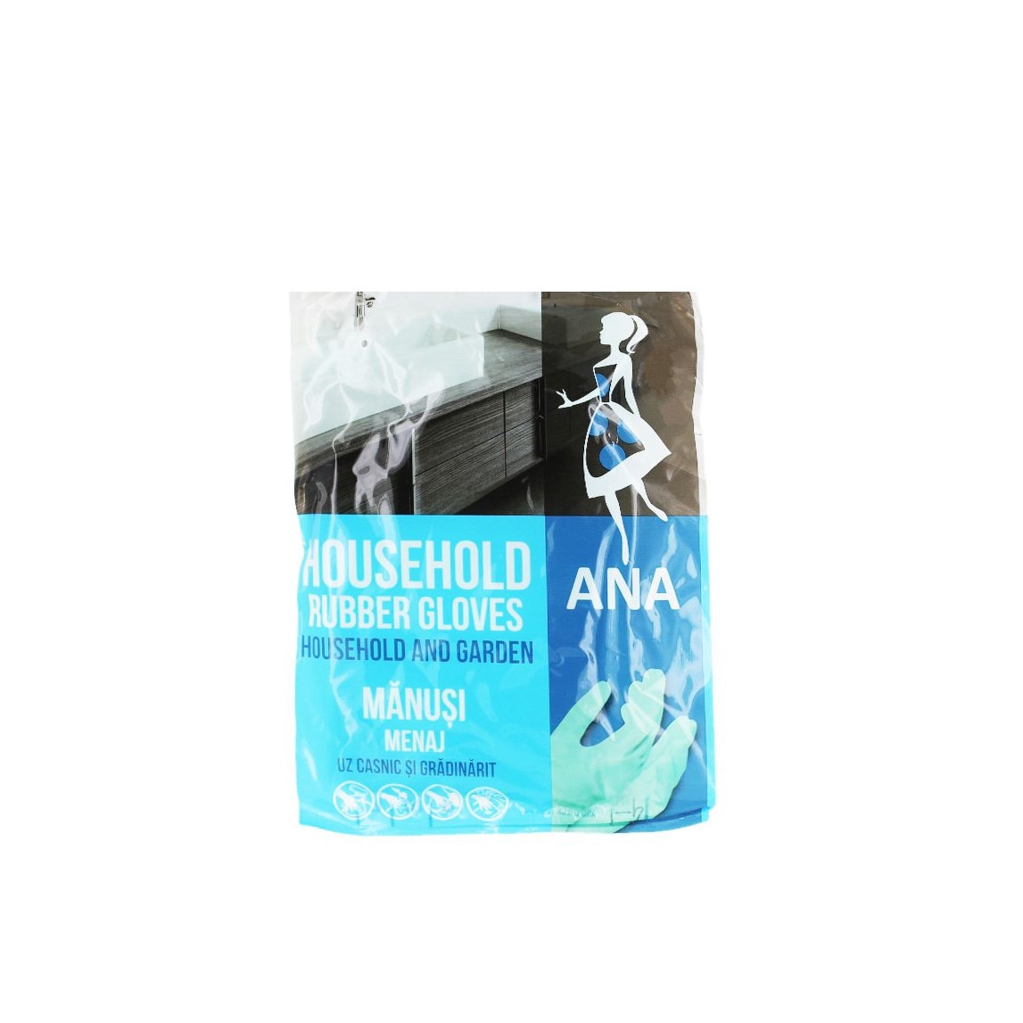Manusi menaj si gradinarit din latex cu interior de bumbac, ANA, marimea L, 1 pereche