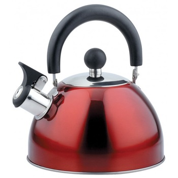 Ceainic din inox Aurora AU619 cu fluier, 2.5l, Rosu/Bordo Ceainic din inox Aurora AU619 cu fluier, 2.5l, Rosu/Bordo