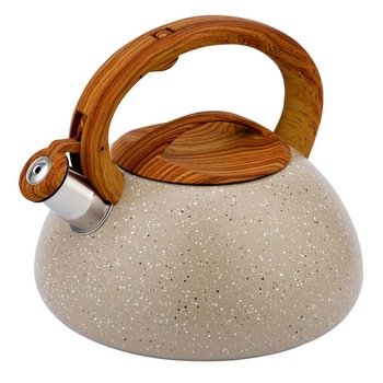 Ceainic din inox Aurora AU624 cu fluier, 3l, Bej/Crem Ceainic din inox Aurora AU624 cu fluier, 3l, Bej/Crem