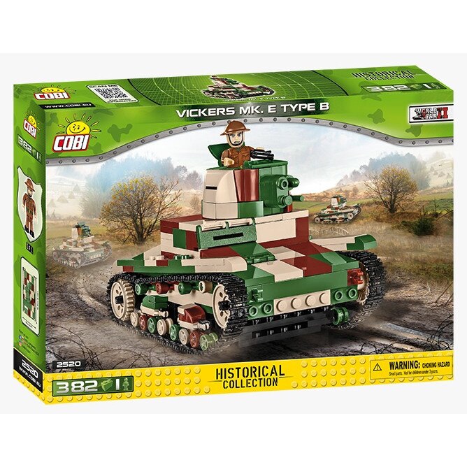 Set de constructie Cobi, Small Army, Tanc VICKERS MK E TYPE B, 382 piese