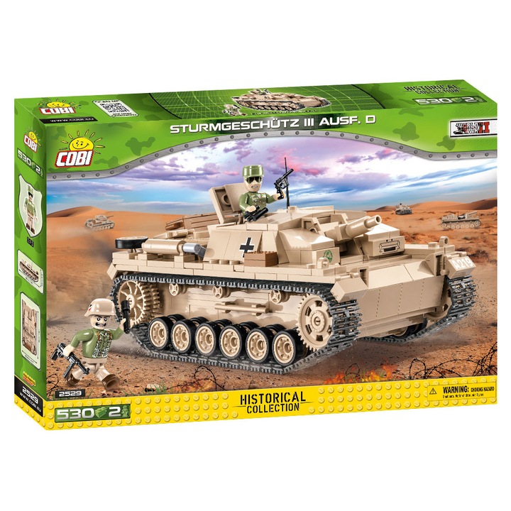 Set de constrictie Cobi, Small Army, Tanc Sturmgeschutz III AUSF, 530piese