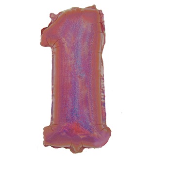Balon folie cifra 1 roz,100cm Balon folie cifra 1 roz,100cm