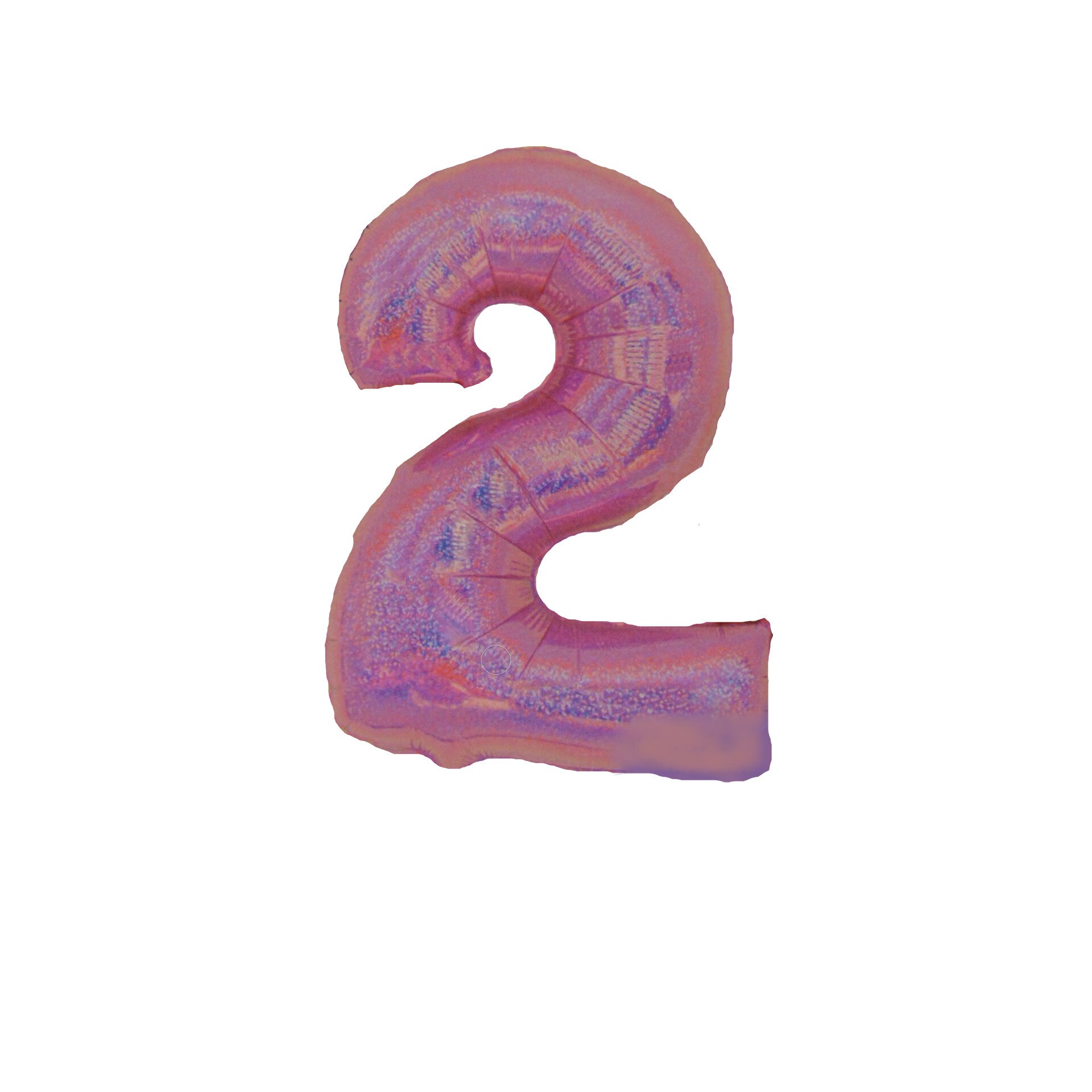 Balon folie cifra 2, roz,100cm