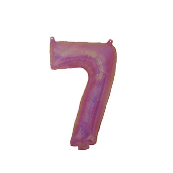 Balon folie cifra 7, roz,100cm Balon folie cifra 7, roz,100cm