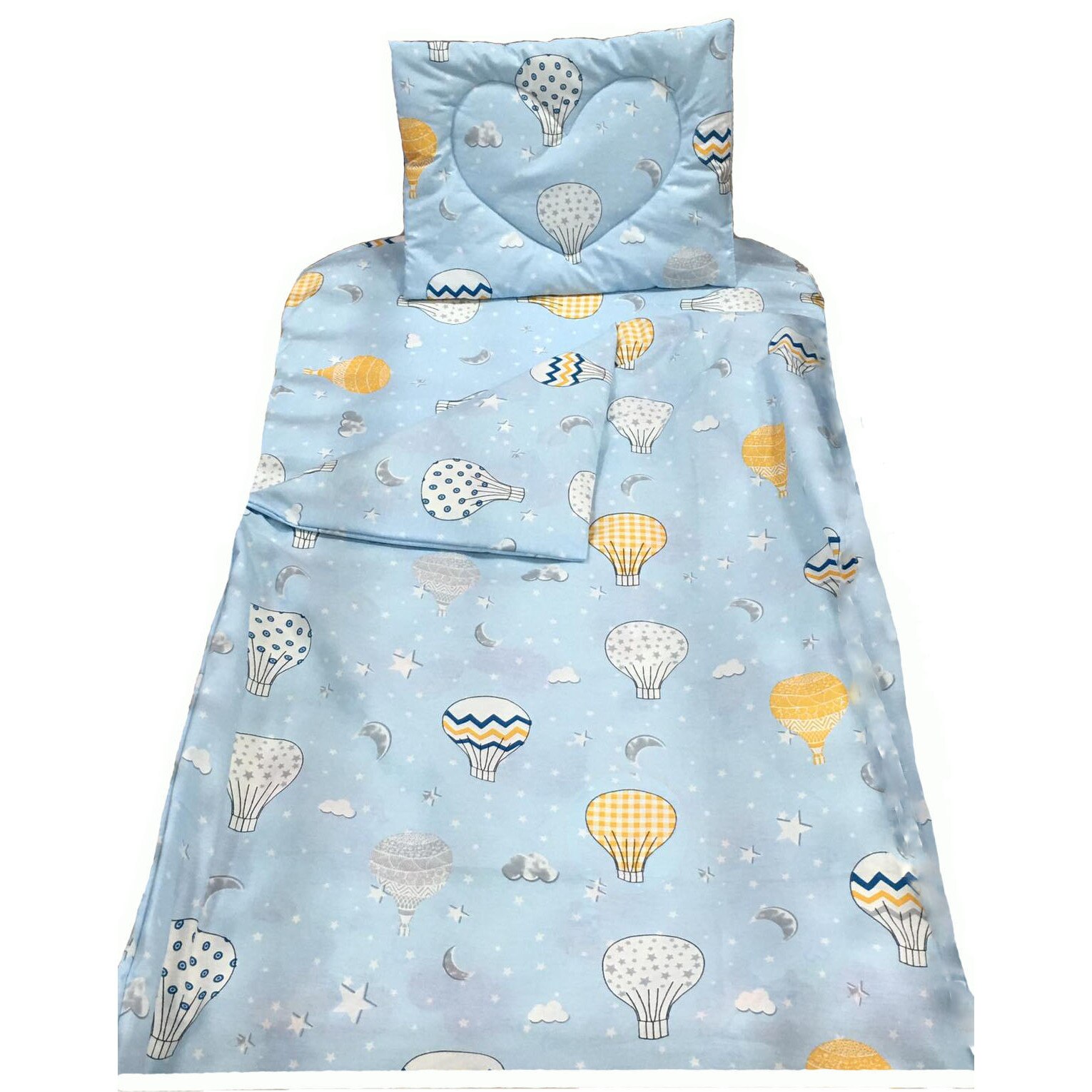 Lenjerie bleu trei piese patut nou-nascuti, din ranforce, by Liz Line-Ranforce bebe1