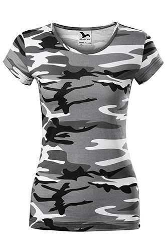 Tricou pentru dama Pure, gri, Camouflage Gri, M