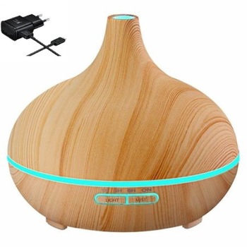 Difuzor de aroma terapie , Umidificator, Aromatizator, stejar deschis, capacitate 400 ml,alimentare priza Difuzor de aroma terapie , Umidificator, Aromatizator, stejar deschis, capacitate 400 ml,alimentare priza