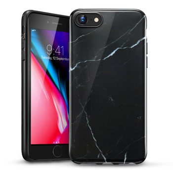 Carcasa ESR iPhone SE 2020 / 8 / 7 Marble Slim Soft Case, Black Carcasa ESR iPhone SE 2020 / 8 / 7 Marble Slim Soft Case, Black