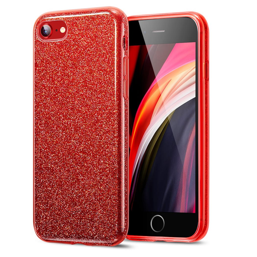 Carcasa ESR iPhone SE 2020 / 8 / 7 Makeup Glitter Case, Red