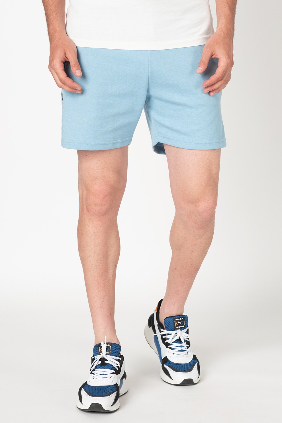 Jack&Jones, Pantaloni scurti sport cu snur de ajustare, Albastru deschis, S